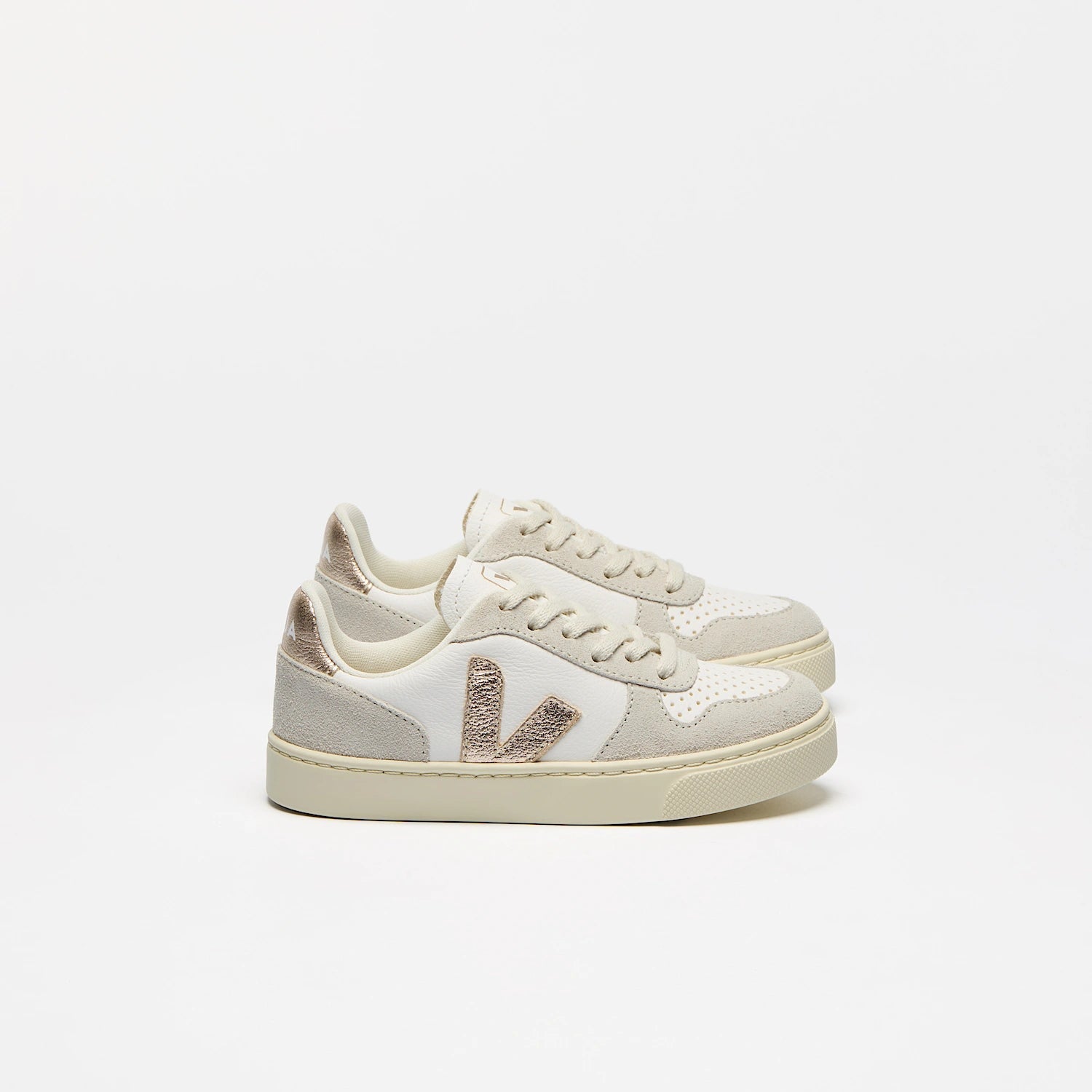 Veja Small V-10 Branco/Dourado Veja 