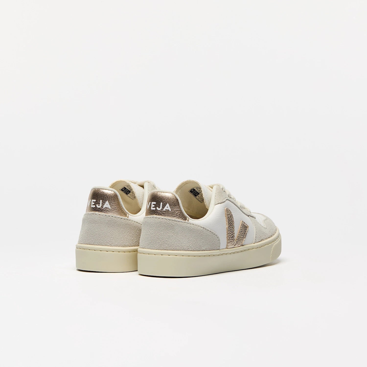 Veja Small V-10 Branco/Dourado Veja 
